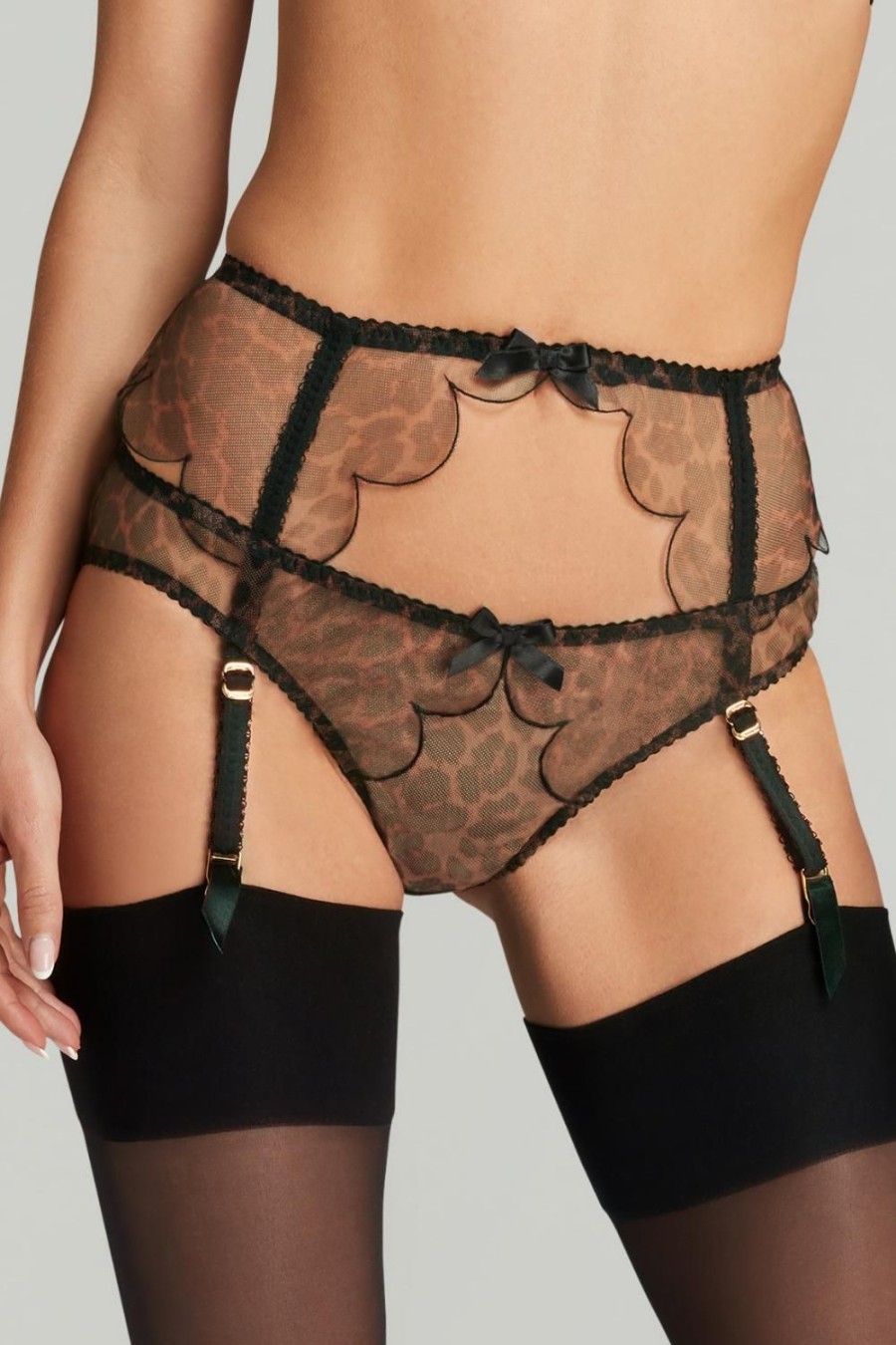 Lingerie Agent Provocateur Suspender Belts | Lorna Suspender Leopard