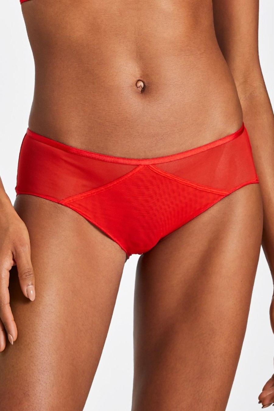 Lingerie Aubade Shorties | Limited Edition Nudessence Boxer, Size Xs (Uk 8) Red