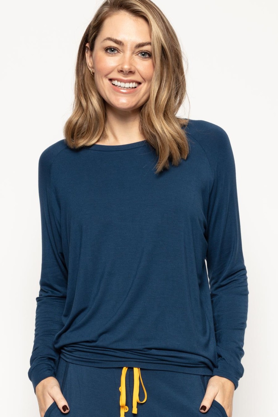 Nightwear Cyberjammies | Verity Long Sleeve Slouch Jersey Top Blue