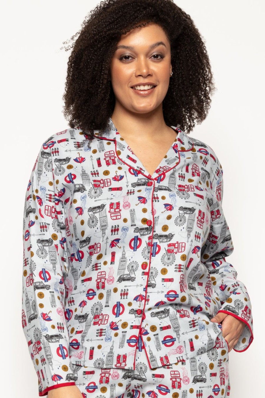 Nightwear Cyberjammies | Windsor London Print Pyjama Top Multi