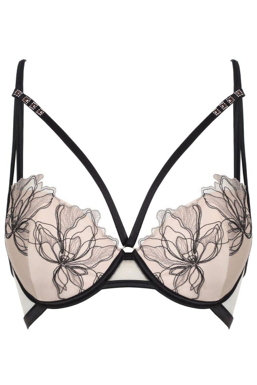 Bras Prelude | Greta Push Up Bra Nude/Black