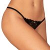 Lingerie Obsessive Crotchless Lingerie | Serafia Crotchless Thong Black