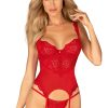 Lingerie Obsessive Lingerie Sets | Amor Cherris Corset & Thong Red