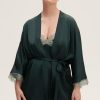 Nightwear Simone Pérèle | Satin Secrets Kimono Kolsai Green