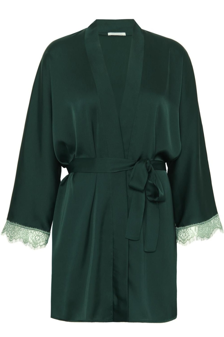 Nightwear Simone Pérèle | Satin Secrets Kimono Kolsai Green