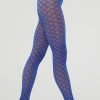 Hosiery Wolford Patterned Tights | Sheer W Tights Electric Blue