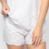 Nightwear Cyberjammies | Saskia Embroidered Shorts White