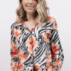 Nightwear Cyberjammies | Nicole Animal Floral Print Long Sleeve Pyjama Top Charcoal Mix