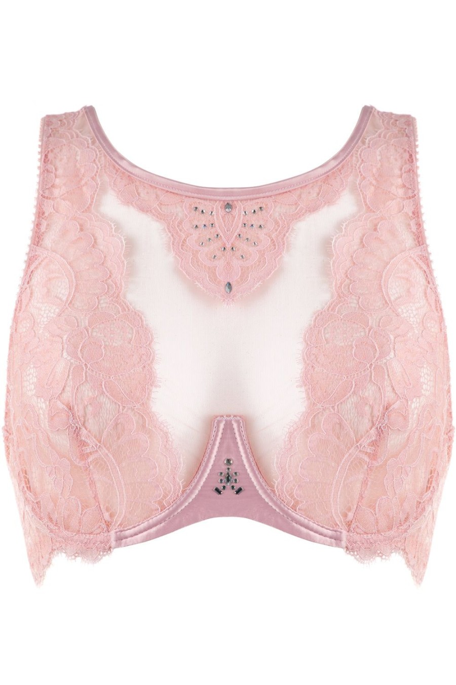 Bras Prelude | Marlene Fantasy Bra With Swarovski Crystals (B-D Cup Sizes) Pink