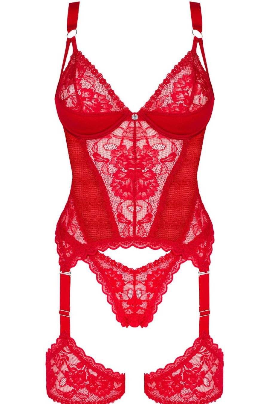 Lingerie Obsessive Lingerie Sets | Belovya Corset & Thong Red