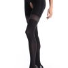 Hosiery Amour Crotchless Tights | Glamour Crotchless Tights 80 Denier Black