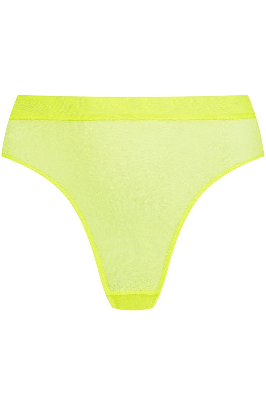 Lingerie Maison Close Thongs | Corps A Corps High Waist Thong Neon Yellow