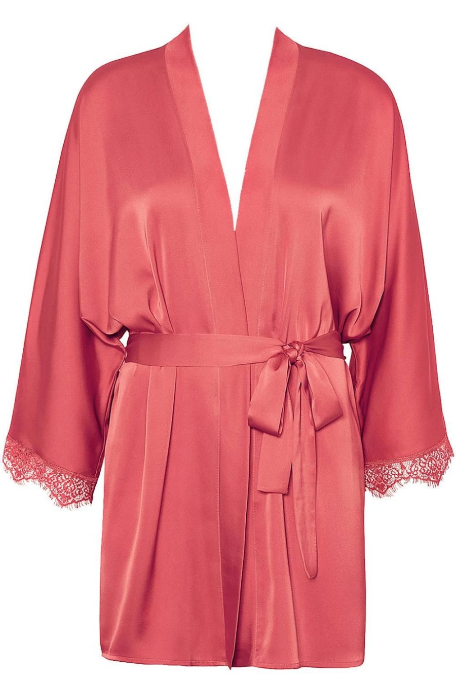 Nightwear Simone Pérèle | Satin Secrets Kimono Quartz Pink