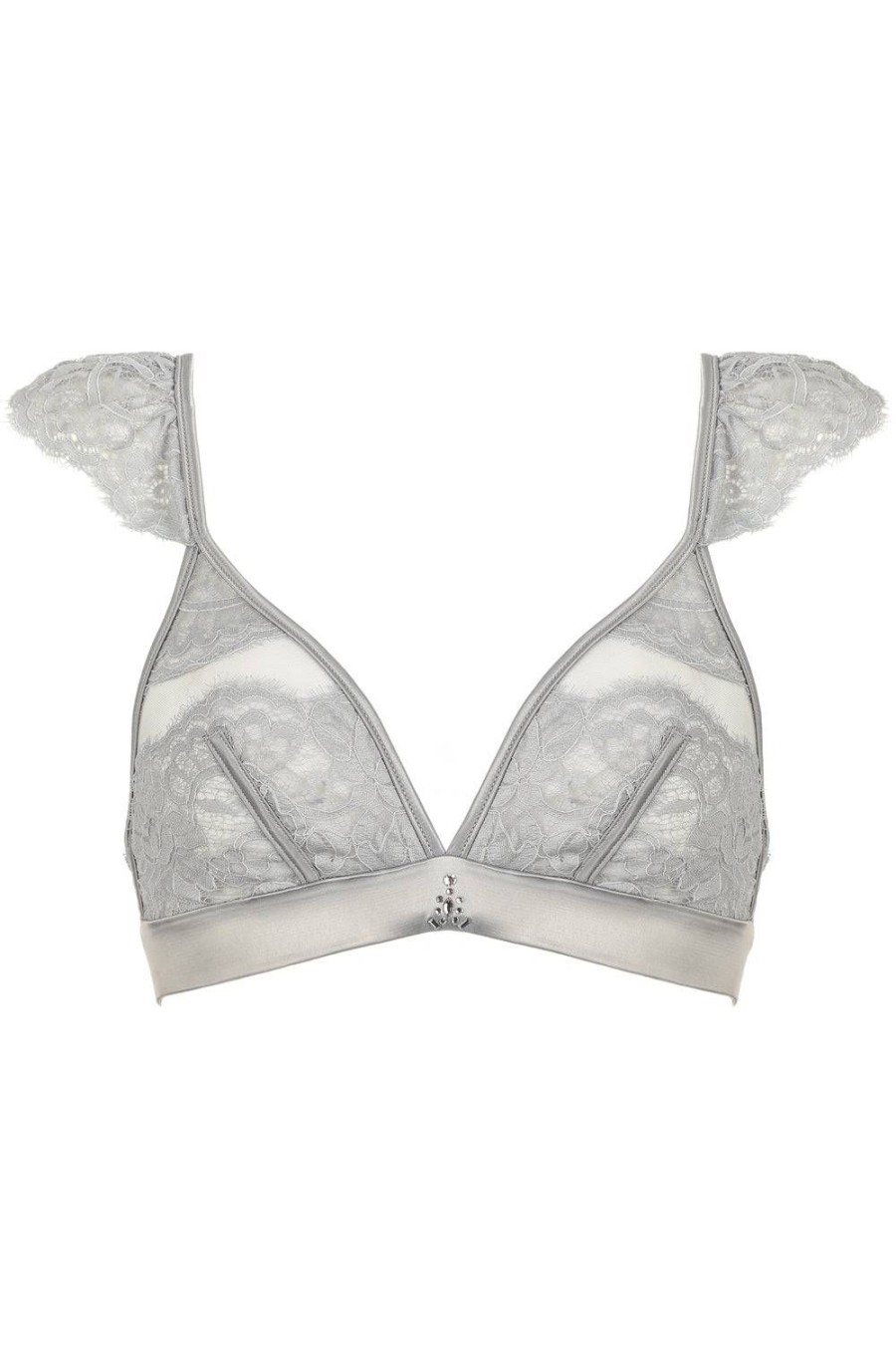 Bras Prelude | Marlene Triangle Bra With Swarovski Crystals (B-C Cup Sizes) Grey