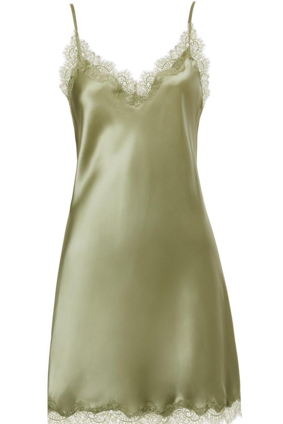 Nightwear Sainted Sisters | Scarlett Silk Chemise Sage