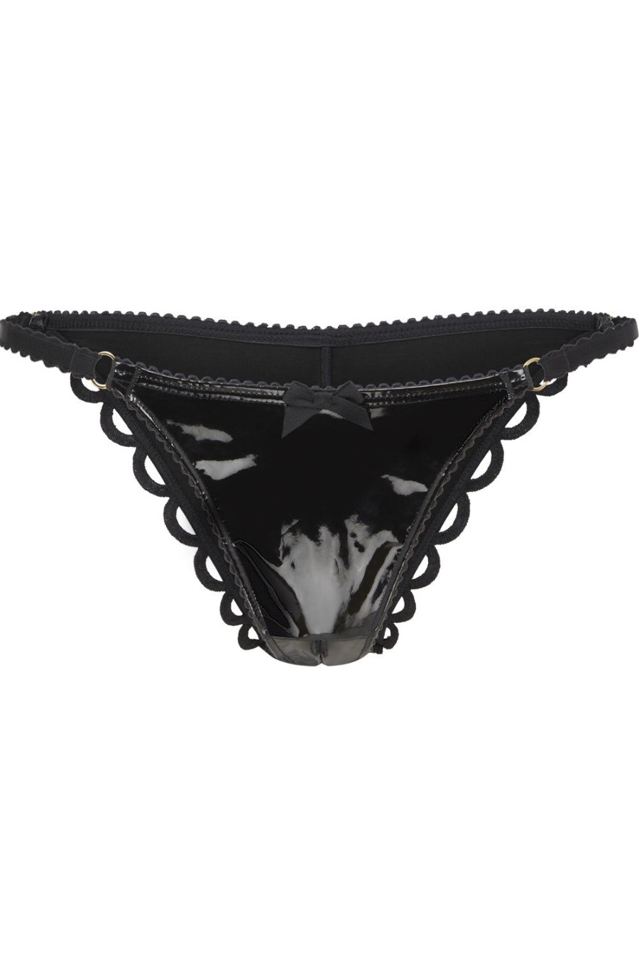 Lingerie Agent Provocateur Briefs | Zarya Pvc Ouvert Brief Black