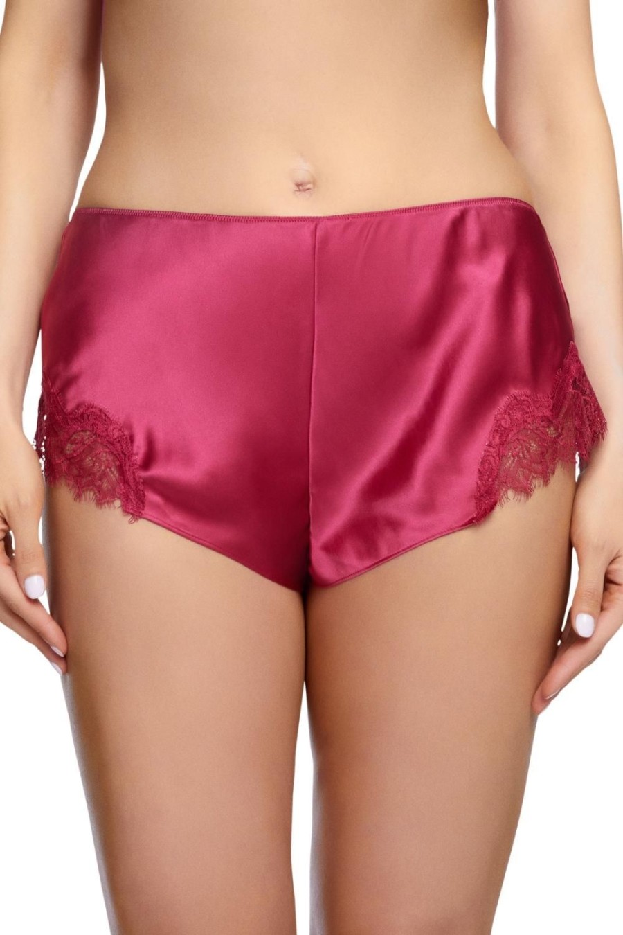 Nightwear Sainted Sisters | Scarlett Silk French Knicker Raspberry