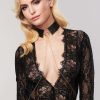 Lingerie Bijoux Indiscrets Harnesses | Desir Metallique Metallic Mesh Chain Collar Black