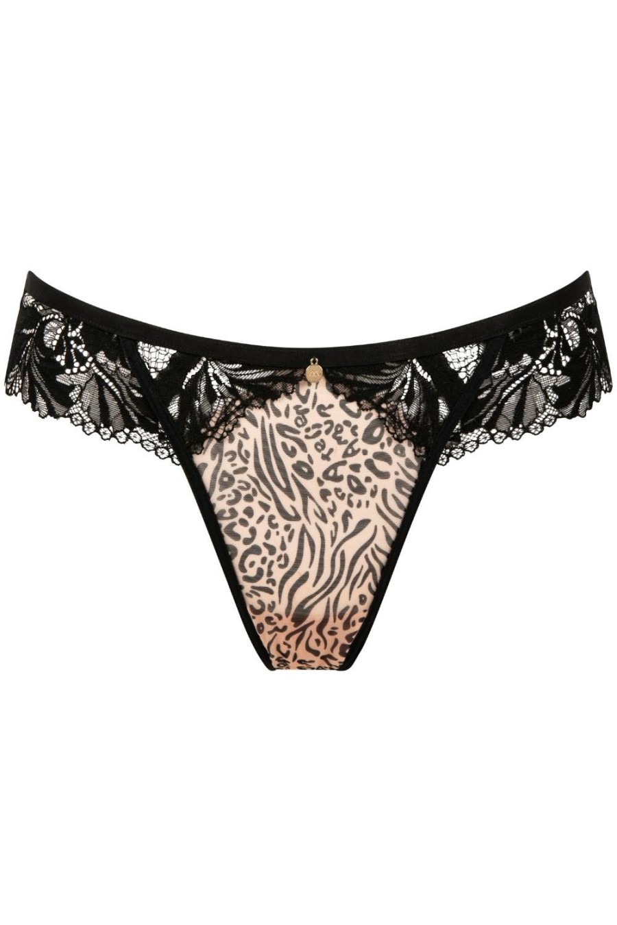 Lingerie Atelier Amour Tangas | Caresse Feline Tanga Black