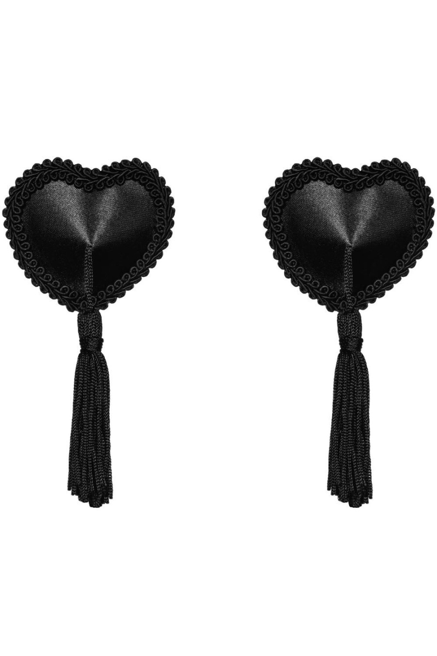 Accessories Obsessive Nipple Covers & Pasties | Heart Tassel Nipple Covers Black