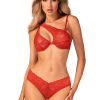 Lingerie Obsessive 2 Piece Sets | Atenica Bra & Brief Red