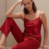 Nightwear Simone Pérèle | Dream Silk Pants Tanga Red