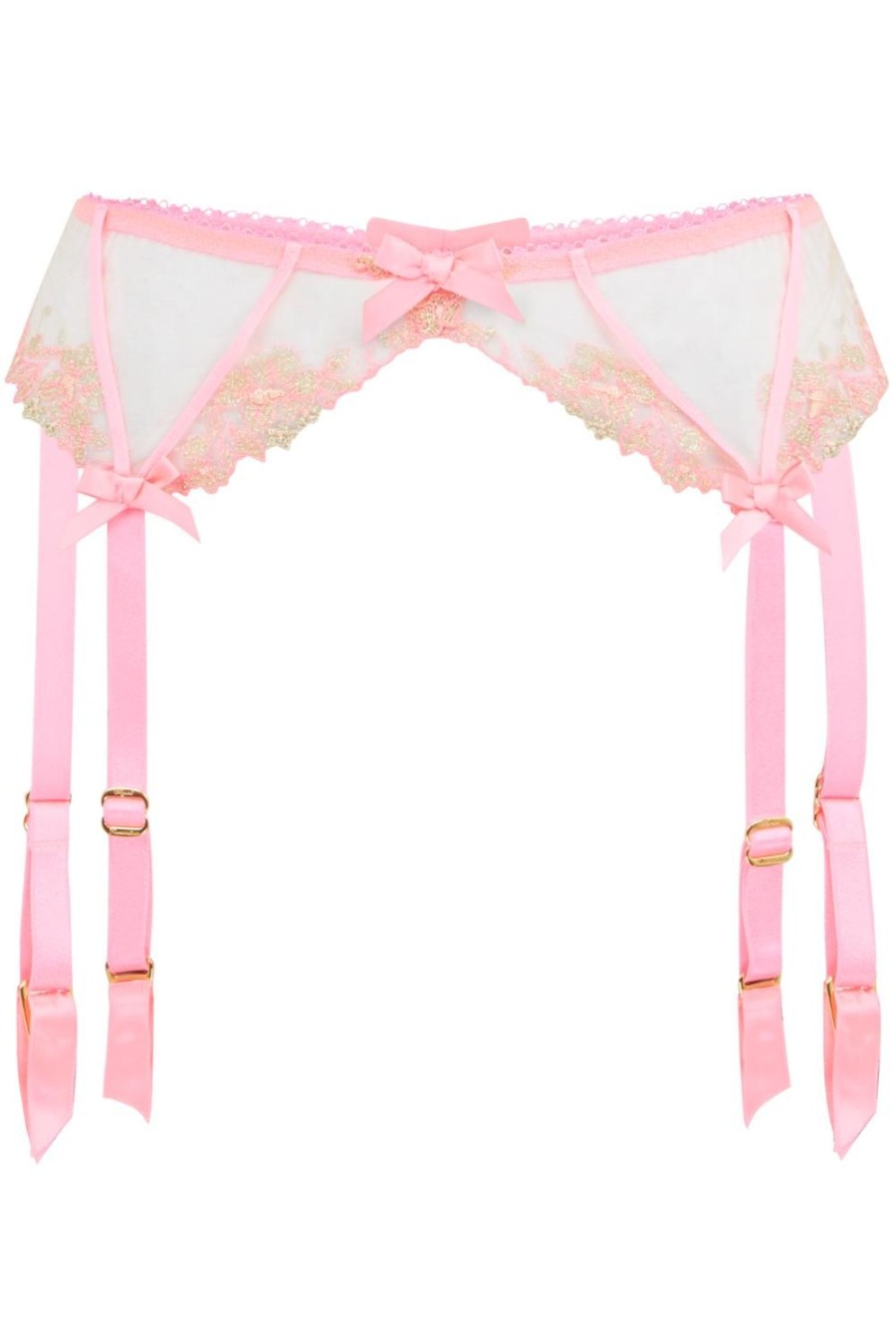 Lingerie Agent Provocateur Sheer Lingerie | Tessy Suspender Pink/Sand