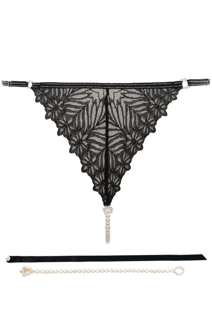 Lingerie Bracli Pearl Knickers & Thongs | Destinos G-String Black