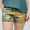 Nightwear Cyberjammies | Hannah Leaf Print Shorts Sage Green Mix