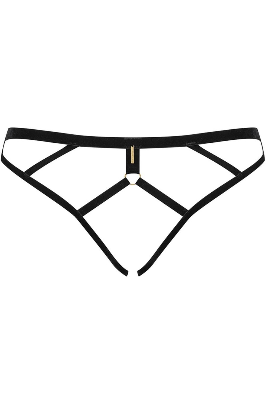 Knickers Maison Close | Les Fetiches Velvet Open Brief Black