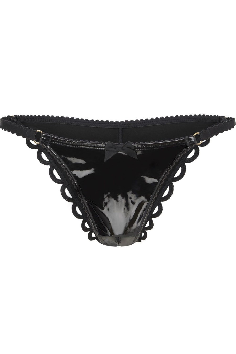 Lingerie Agent Provocateur Sheer Lingerie | Zarya Pvc Ouvert Brief Black