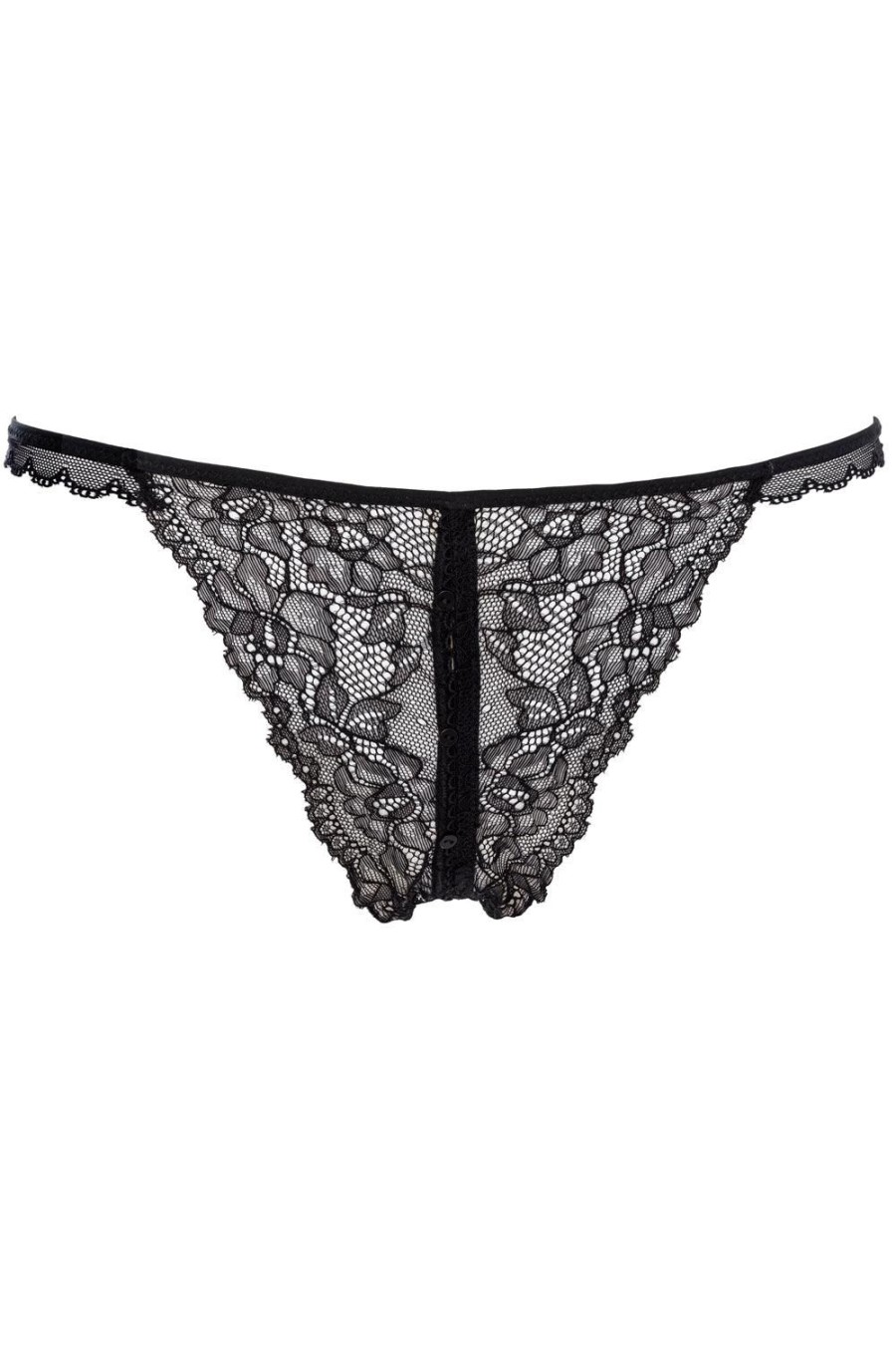 Knickers Maison Close | Le Petit Secret Dentelle Openable Tanga Black