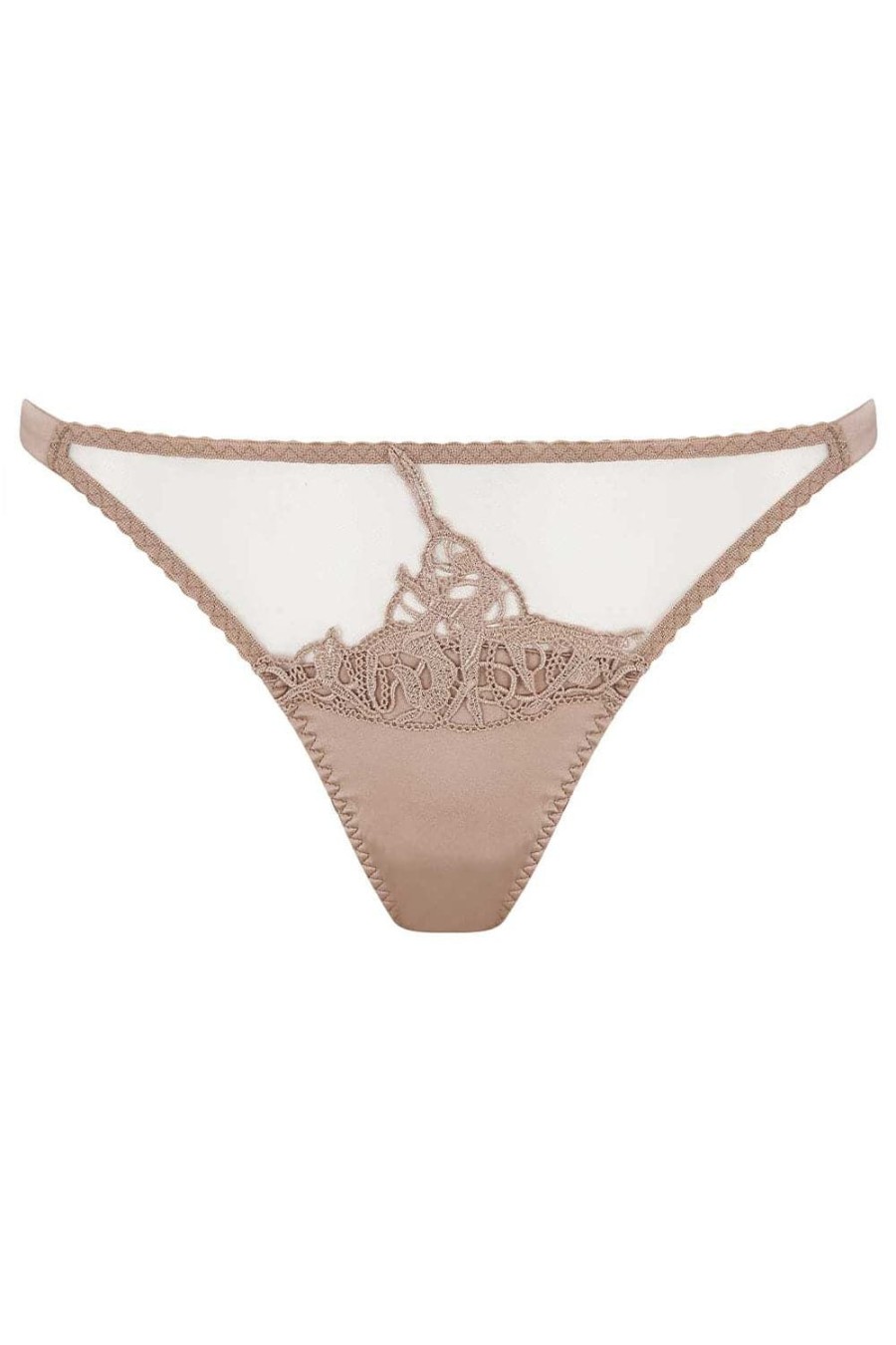 Lingerie Fleur of England Open Back Knickers | Marlena Ouvert Brief Antique Gold