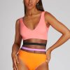 Swimwear Agent Provocateur | Zenaya Swimsuit Coral/Neon Lilac/Black