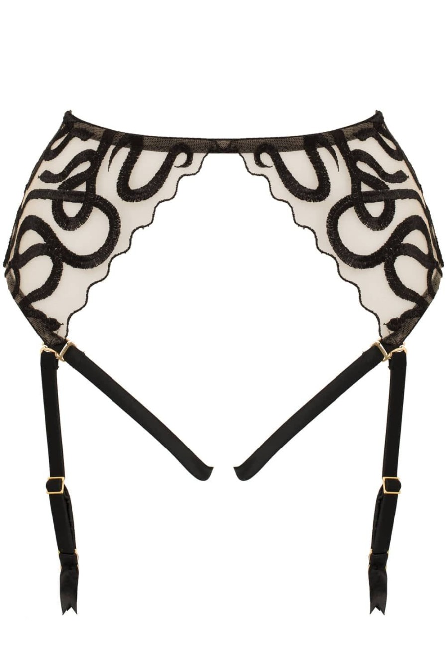 Lingerie Studio Pia Ouvert Knickers | Naga Harness Suspender Jet