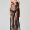 Nightwear Maison Close | Madame Reve Sheer Long Dress Black