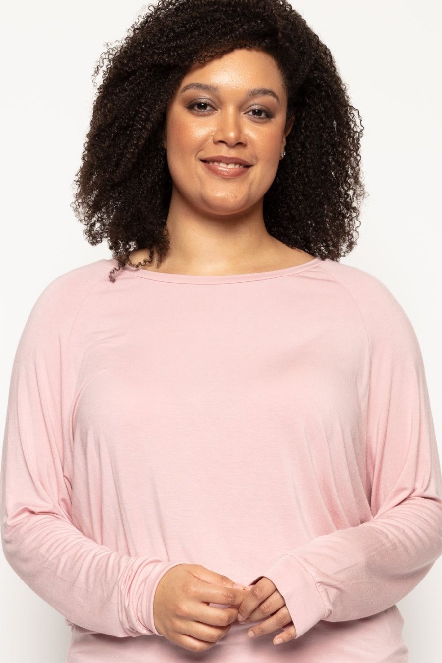 Nightwear Cyberjammies | Jessica Long Sleeve Slouch Jersey Top Pink