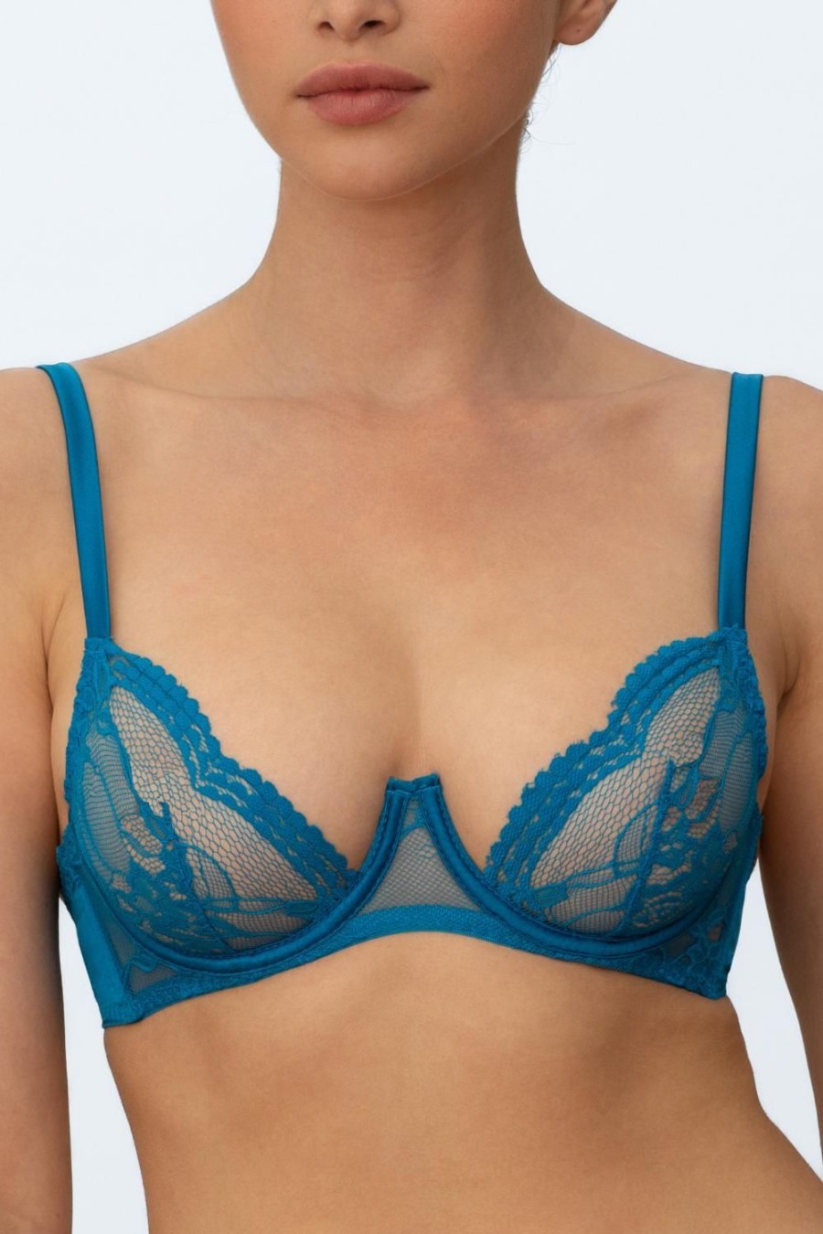 Bras Coco de Mer | Muse - Elise Plunge Bra Blue