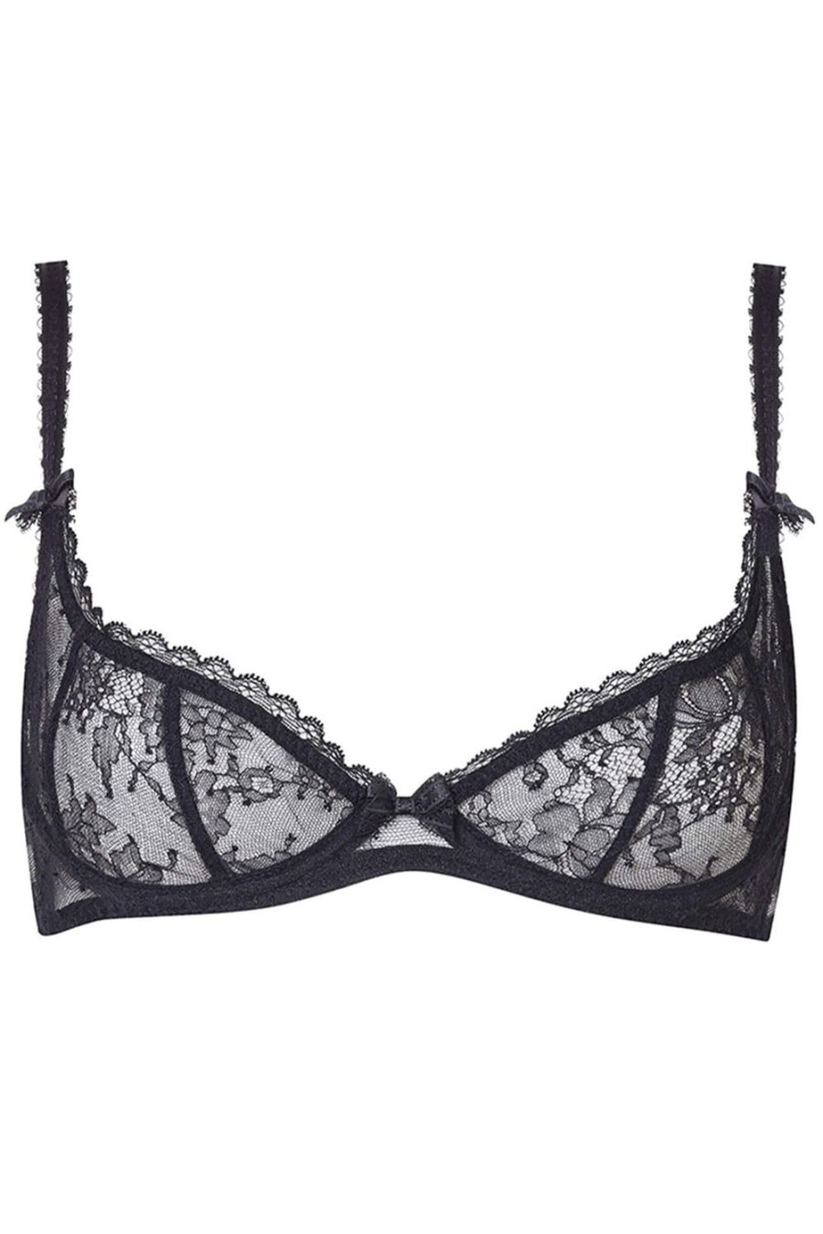 Bras Agent Provocateur | Hinda Demi Cup Plunge Bra Black