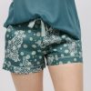 Nightwear Cyberjammies | Hannah Leopard Print Shorts Green Mix