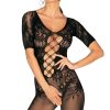 Lingerie Obsessive Crotchless Lingerie | F238 Bodystocking Black