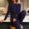 Nightwear Cyberjammies | Cosmo Jersey Pants Navy