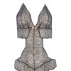 Lingerie Bracli Pearl Thong Bodysuits | Sydney Double Pearl Body Black