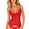 Lingerie Obsessive Lingerie Sets | Ingridia Corset & Thong Red