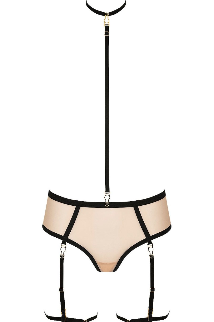 Lingerie Atelier Amour Ouvert Knickers | Insoutenable Legerete Open Harness Brief Nude