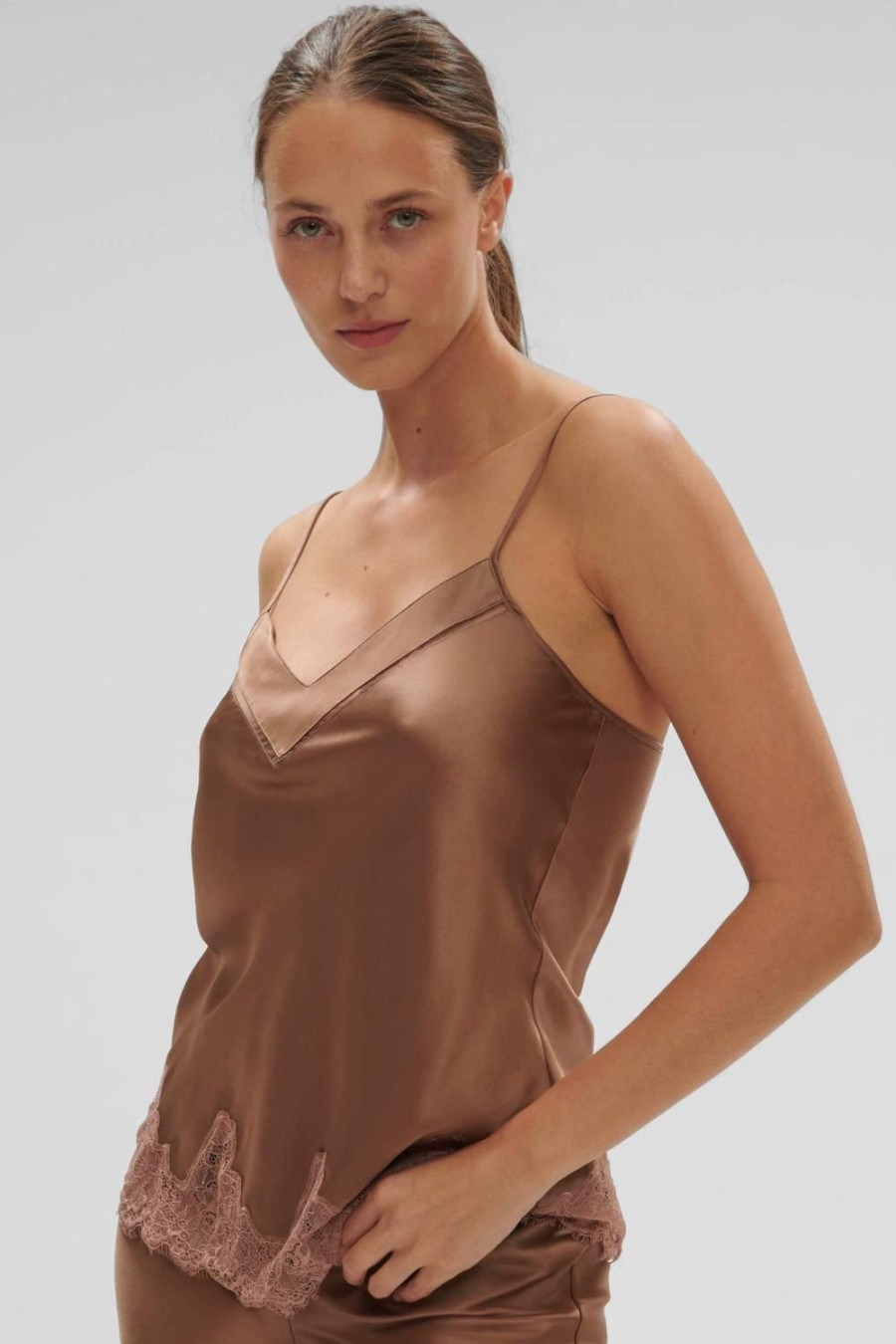 Nightwear Simone Pérèle | Nocturne Silk Camisole Macchiato