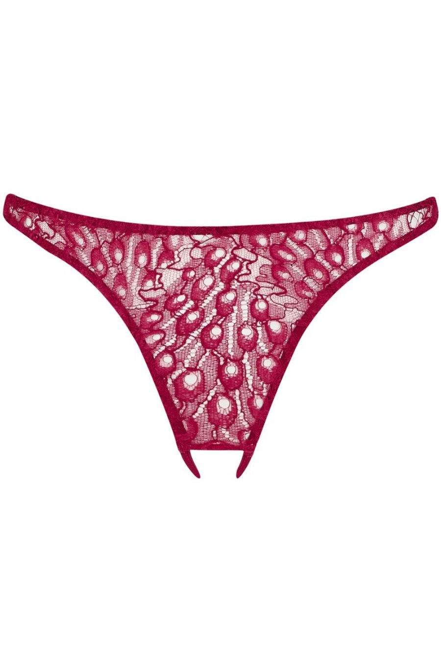 Lingerie Coco de Mer Open Back Knickers | Astrantia Open Knicker Crimson