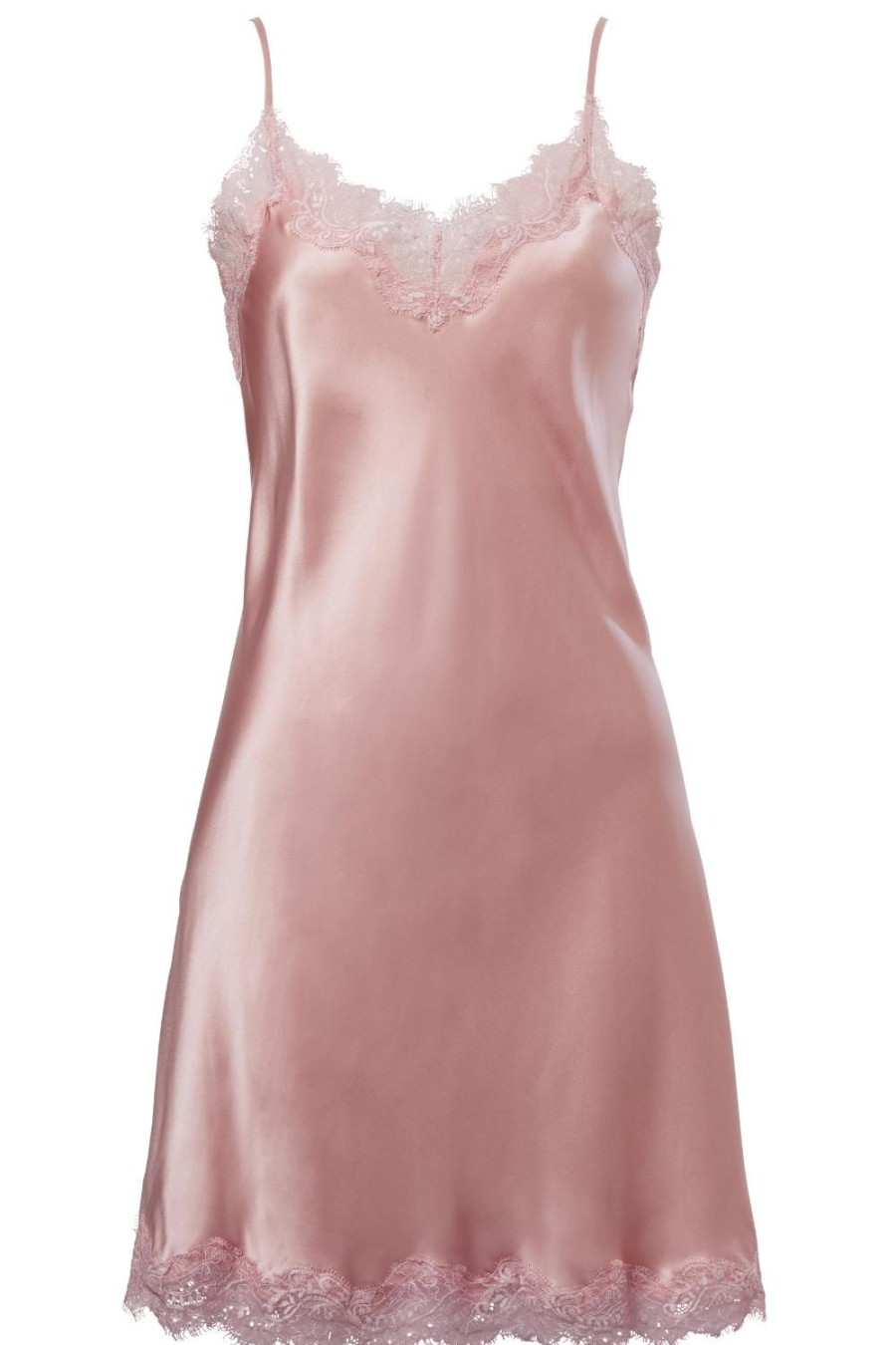 Nightwear Sainted Sisters | Scarlett Silk Chemise Rose Pink