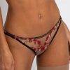 Lingerie Edge o' Beyond Ouvert Knickers | Charlotte En Rouge Brilliant Brief Red Rose