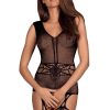 Hosiery Obsessive Suspender Bodystockings | F232 Bodystocking Black